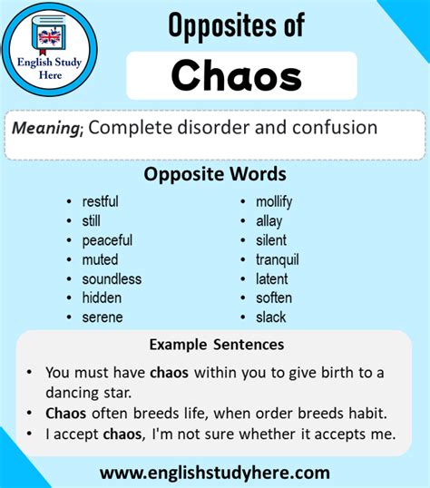 antonyms of chaotic